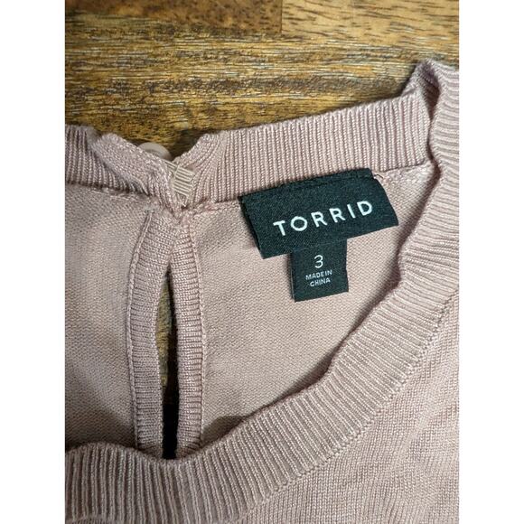 Torrid Size 3x Women's Shirt Top ss Sweater Mauve Pink EUC - Picture 3 of 11